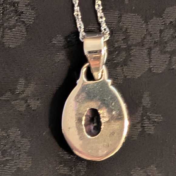 Colorful Solid Sterling Silver Mystic Topaz Type CZ Pendant Necklace 18" Chain - Picture 5 of 10